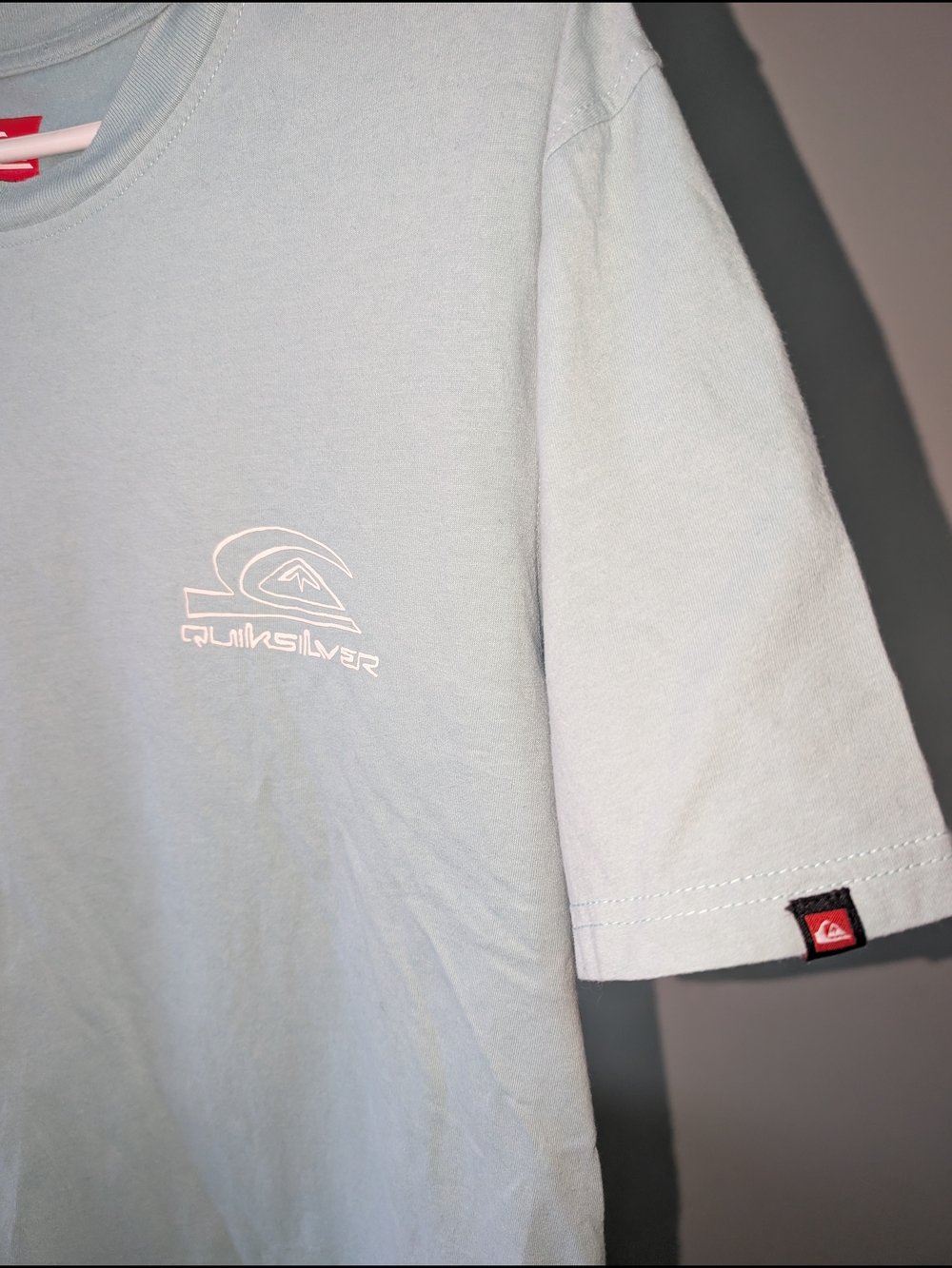 Quiksilver Light Blue Short Sleeve Logo Tee
